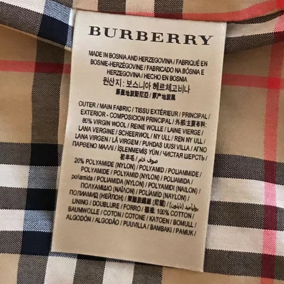 Burberry women’s gray wool trench coat - Picture 7 of 8